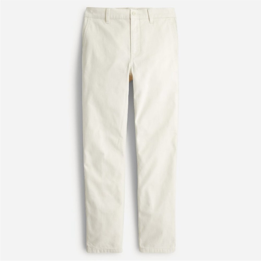 NWOT J. Crew Ivory Stretch Chino Pants size 28